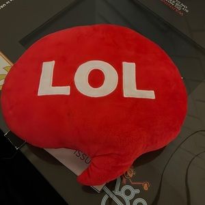 LOL Quote Red Pillow!!
